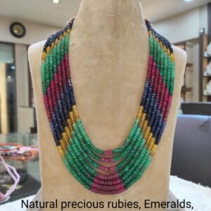 Natural Precious Rubies, Emerald, blue Saphire and Yellow Saphire Collection by Magan Pearls