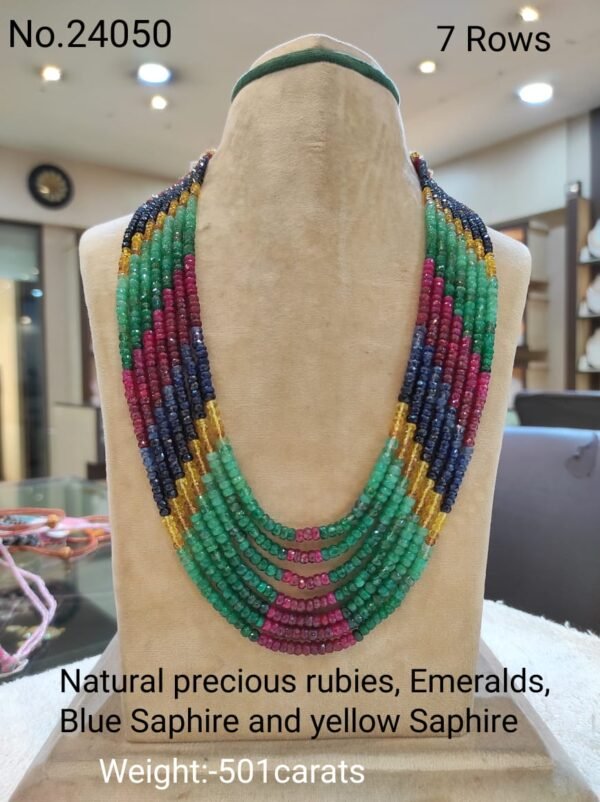 Natural Precious Rubies, Emerald, blue Saphire and Yellow Saphire Collection by Magan Pearls