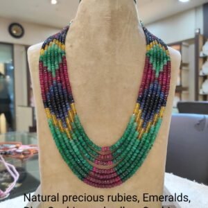 Natural Precious Rubies, Emerald, blue Saphire and Yellow Saphire Collection by Magan Pearls