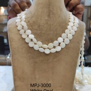 White Opal Maala Collection by Magan Pearls