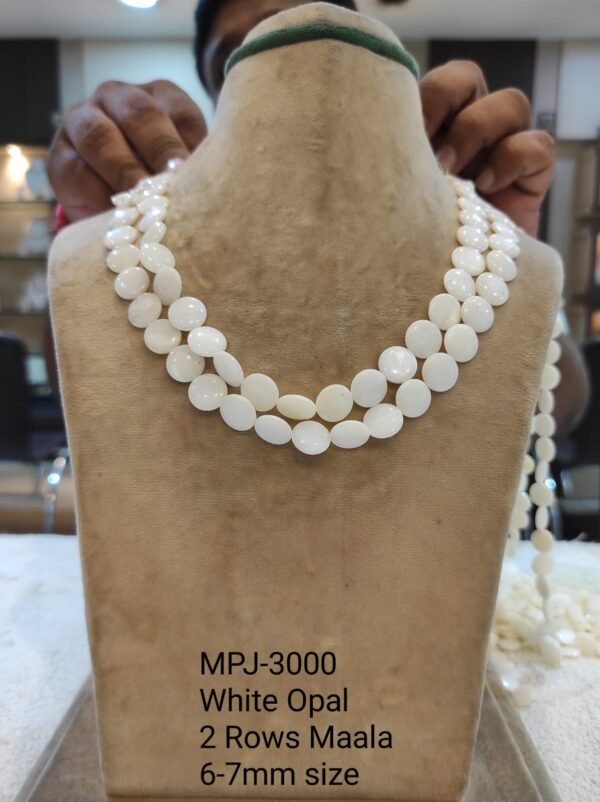 White Opal Maala Collection by Magan Pearls