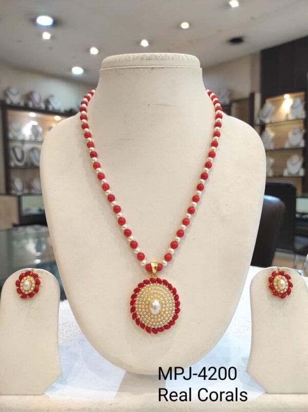 Real Coral Chains Collection by Magan Pearls