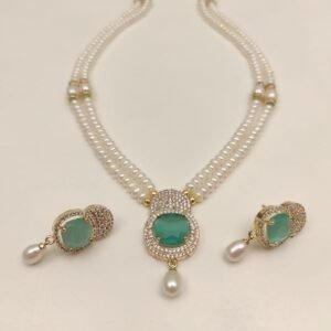 The stunning two-line necklace set from Magan Pearls & Jewels ✨ 🎉 Price: ₹4000 🌈 8 Gorgeous Colors 💎 AAA+ Quality Pearls 🔒 Lifetime Guarantee Certificate 🪙 Affordable Luxury ✨ Perfect for Rakhi Set Includes: 🌟 2-line freshwater pearl necklace 🌟 Designer AD pendant (available in multiple beautiful colors) 🌟 Matching earrings 📞 Call/WhatsApp: +91 9866972230 🌐 www.maganpearls.com 🏢 Visit: Magan Pearls & Jewels, Abids, Hyderabad
